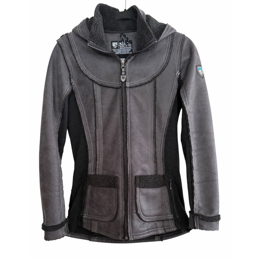 Kuhl Dani Sherpa Trench Coat Raven Women's Size XS
